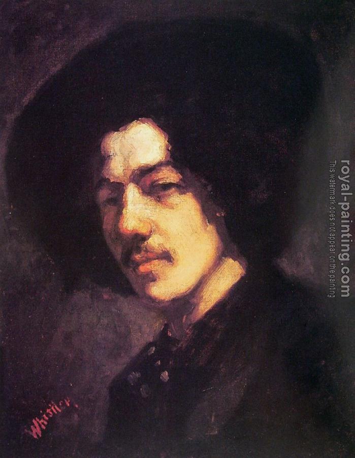 James Abbottb McNeill Whistler : Portrait of Whistler with Hat